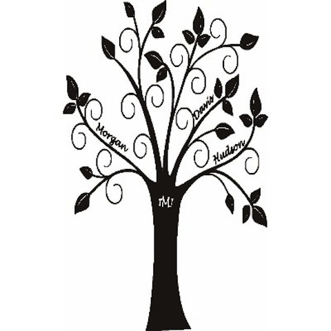 480x480 Family Tree Clipart Black And White Collection