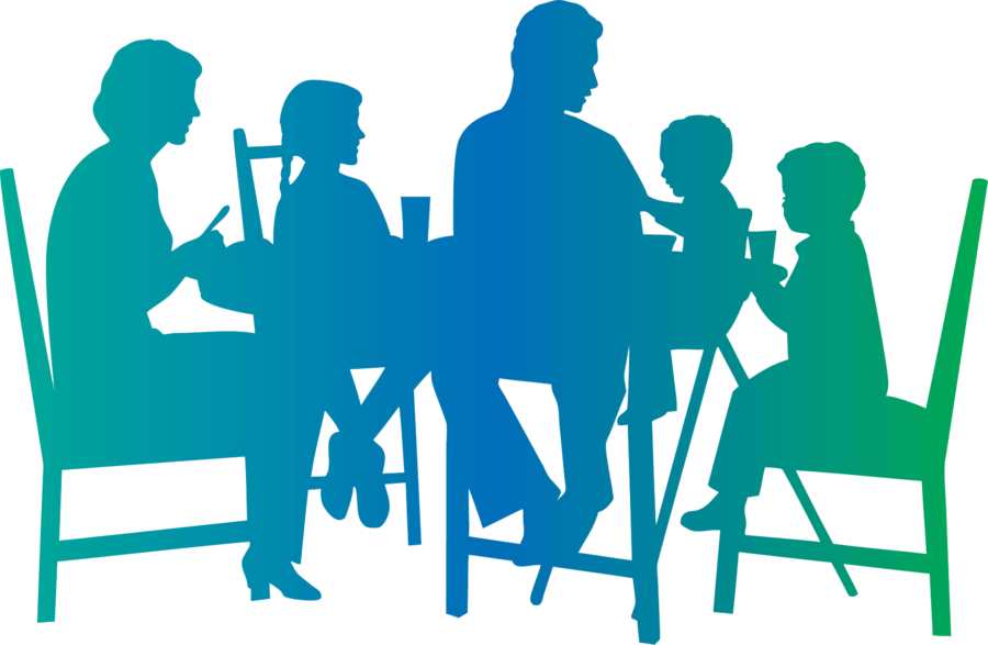 900x587 Family Around Dinner Table Clip Art