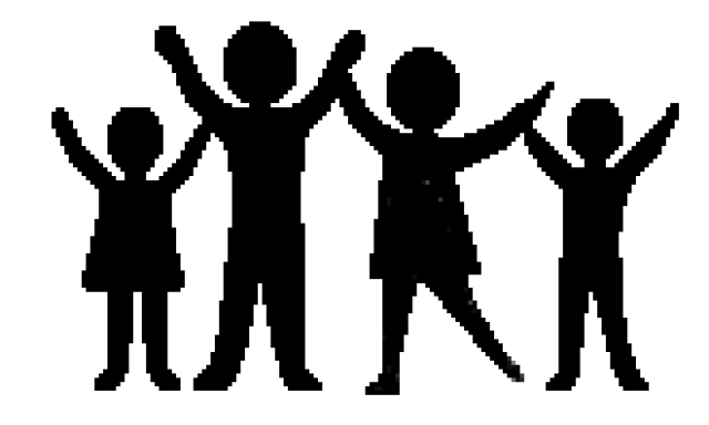 640x384 Family With Four Kids Clipart