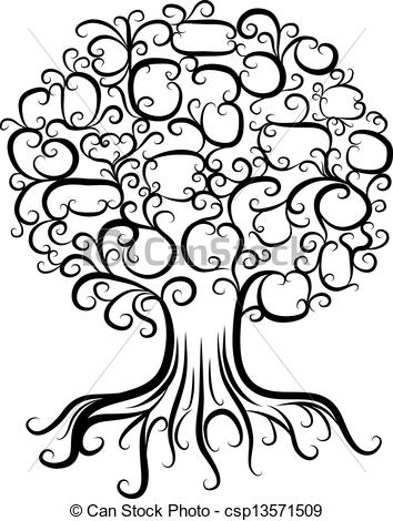 354x470 Tree With Roots Clipart Black And White