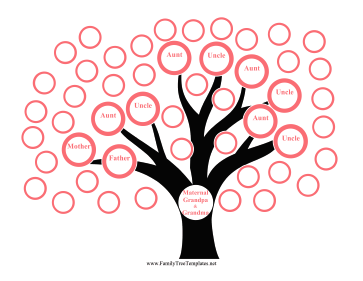 363x281 Side Family Tree Template
