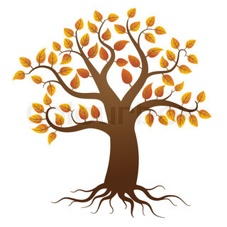 320x320 Whole Black Tree With Roots Isolated White Background Vector