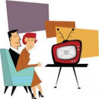 200x200 Family Watching Tv Clipart