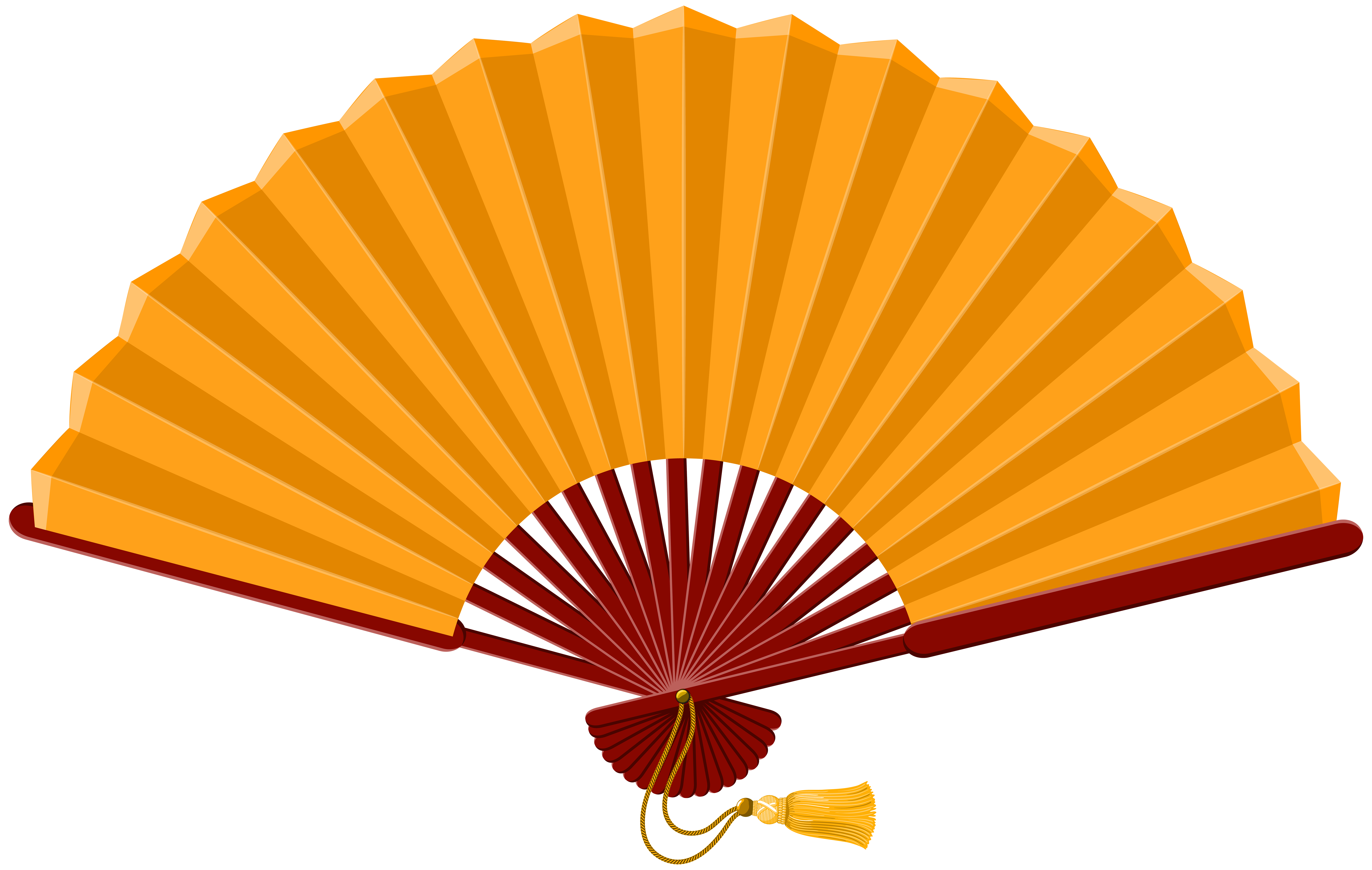 8000x5072 Red Chinese Hand Fan Free Clip Art