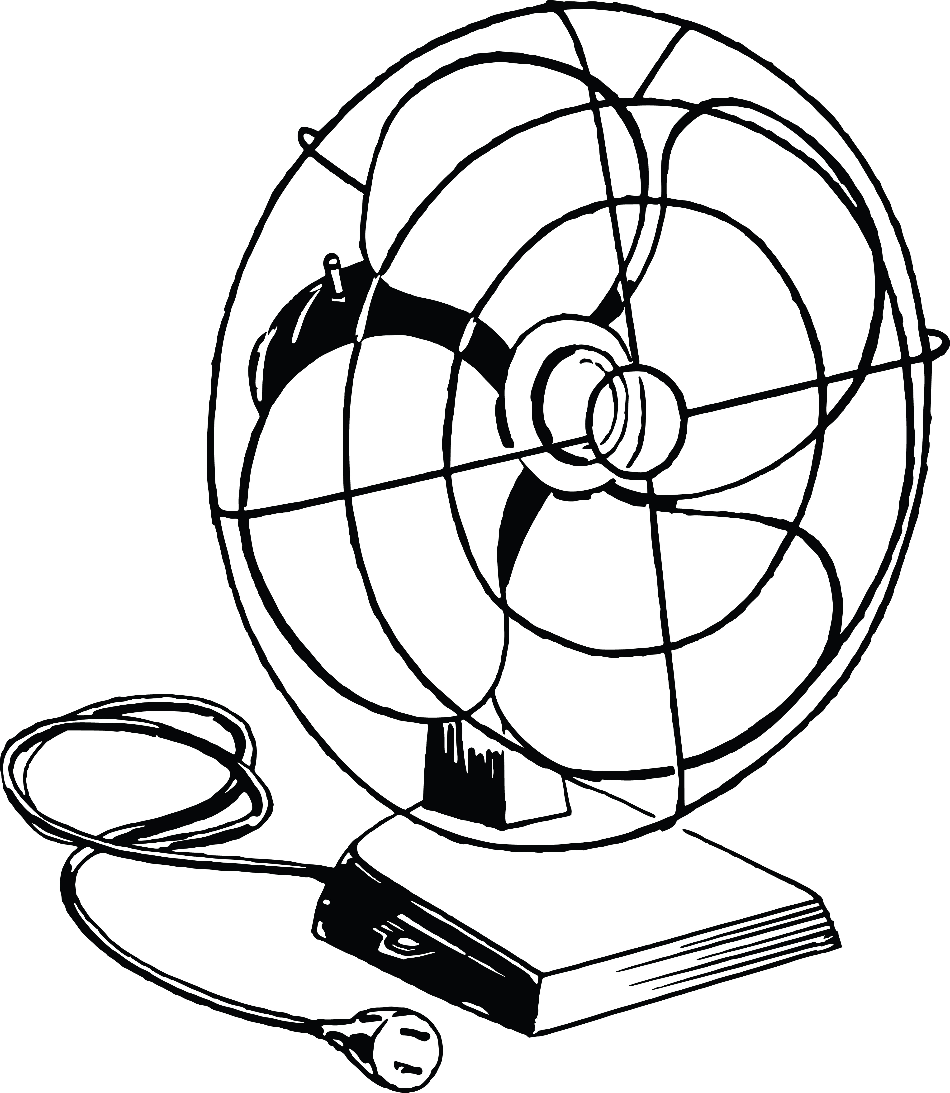 4000x4601 Clipart Of A Desk Fan