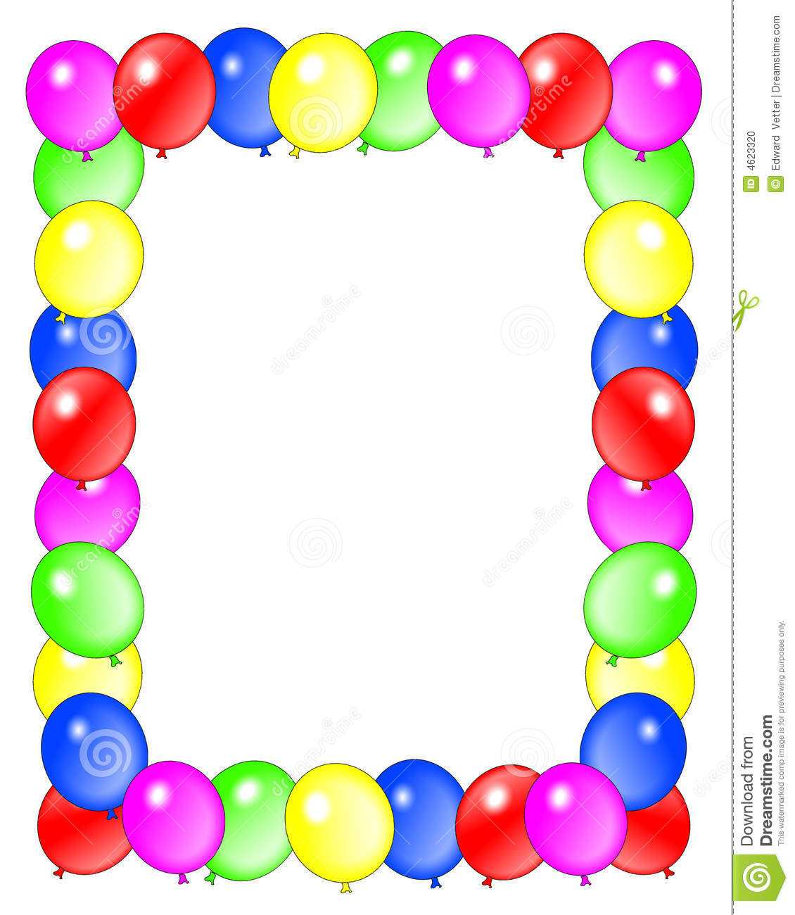 1130x1300 Balloon Borders Clipart
