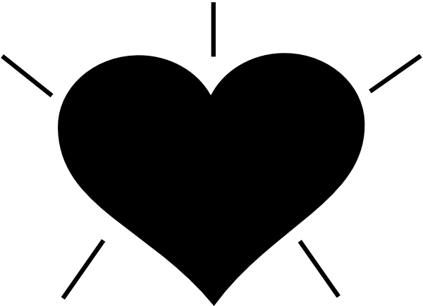 600x434 Black Heart Clipart Many Interesting Cliparts