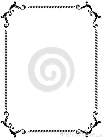 338x450 Elegant Page Borders Clipart