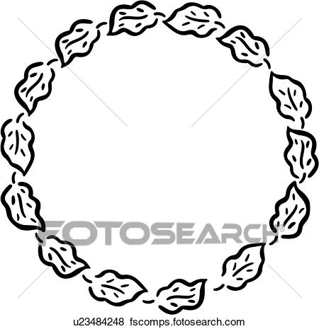 450x465 Clip Art Of , Border, Circle, Fancy, Floral, Folk Art, Frame