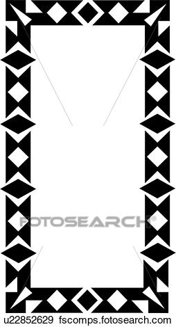 254x470 Clip Art Of , Blank, Border, Fancy, Frame, Geometric, Rectangle
