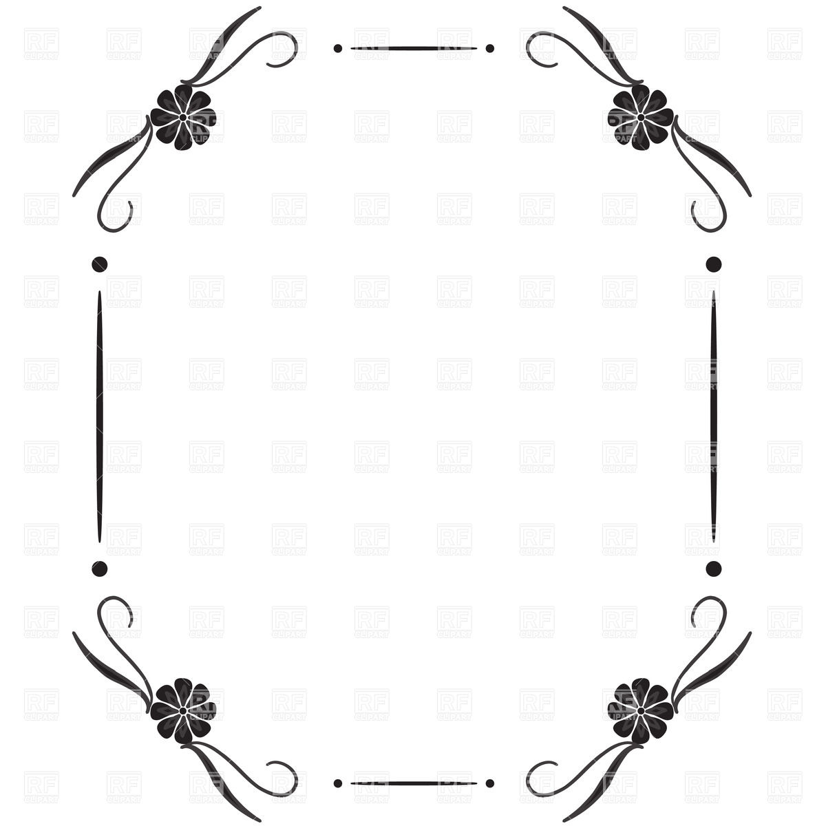 1200x1200 Corner Border Clipart