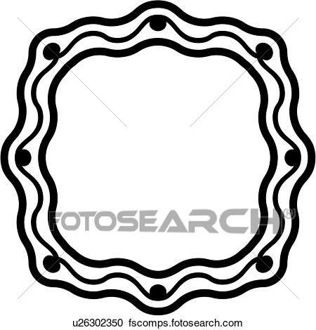 450x470 Clipart Of , Blank, Border, Circle, Fancy, Frame, Panel, Shapes