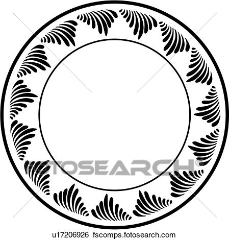 449x470 Clip Art Of , Blank, Border, Circle, Contemporary, Fancy, Frame