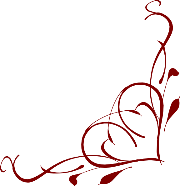 576x595 Heart Corner Border Clip Art