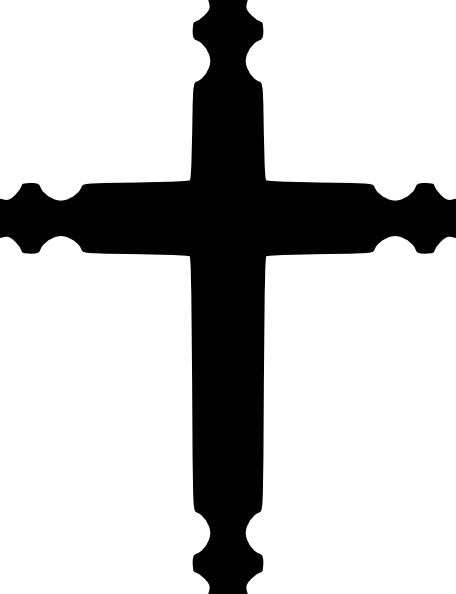 456x594 Simple Fancy Cross Clip Art