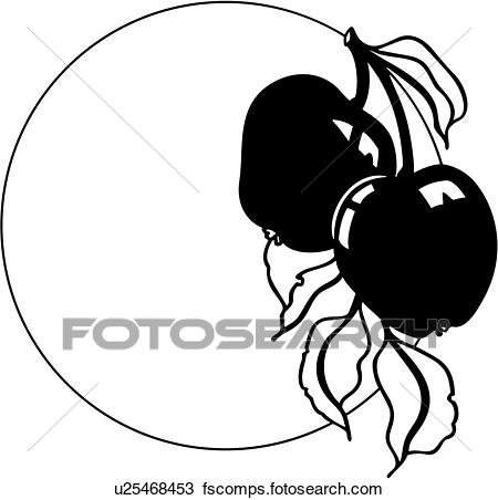 450x452 Clipart Of , Apple, Circle, Border, Fancy, Food, Frame, Fruit