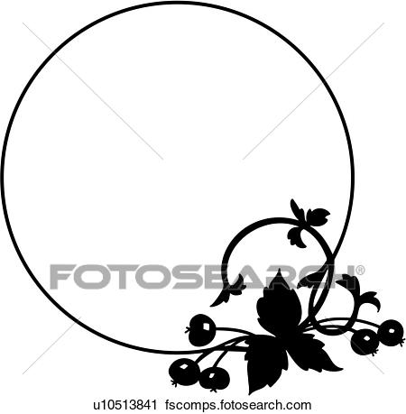 450x459 Clipart Of , Border, Circle, Fancy, Food, Frame, Fruit, Harvest