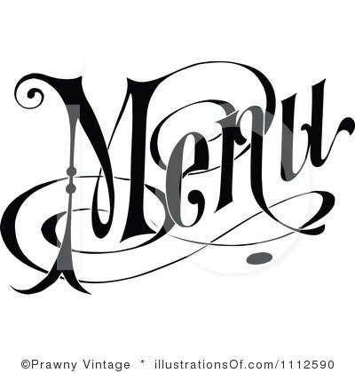 400x420 Fancy Food Menu Clipart
