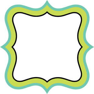 300x300 Frame Clipart Teal