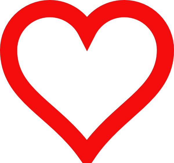 600x560 Heart Outline Clip Art