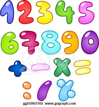 342x370 Fancy Numbers Clipart