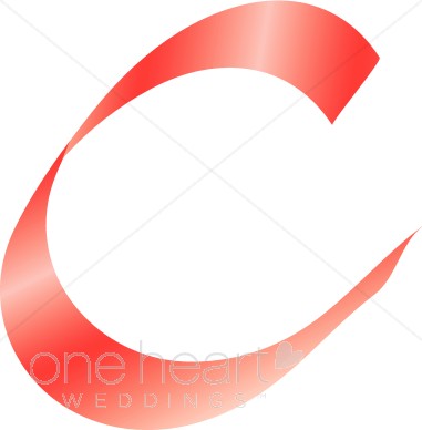 381x388 Clipart Letter C Pink Ribbon Alphabet