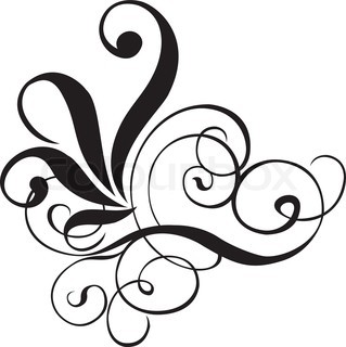 319x320 Fancy Scroll Designs Stock Vector