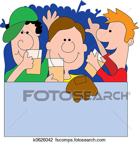 450x463 Clip Art Of Sports Fans K0626042