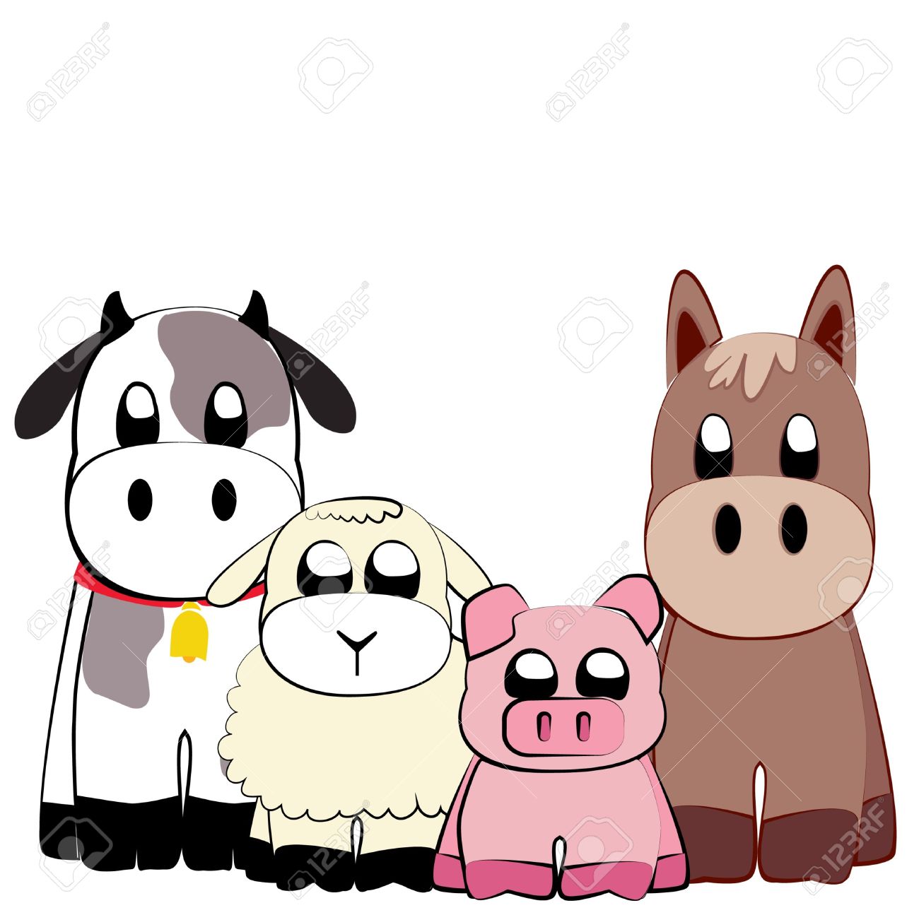1300x1295 Baby Animal Clipart Cute Farm Animal
