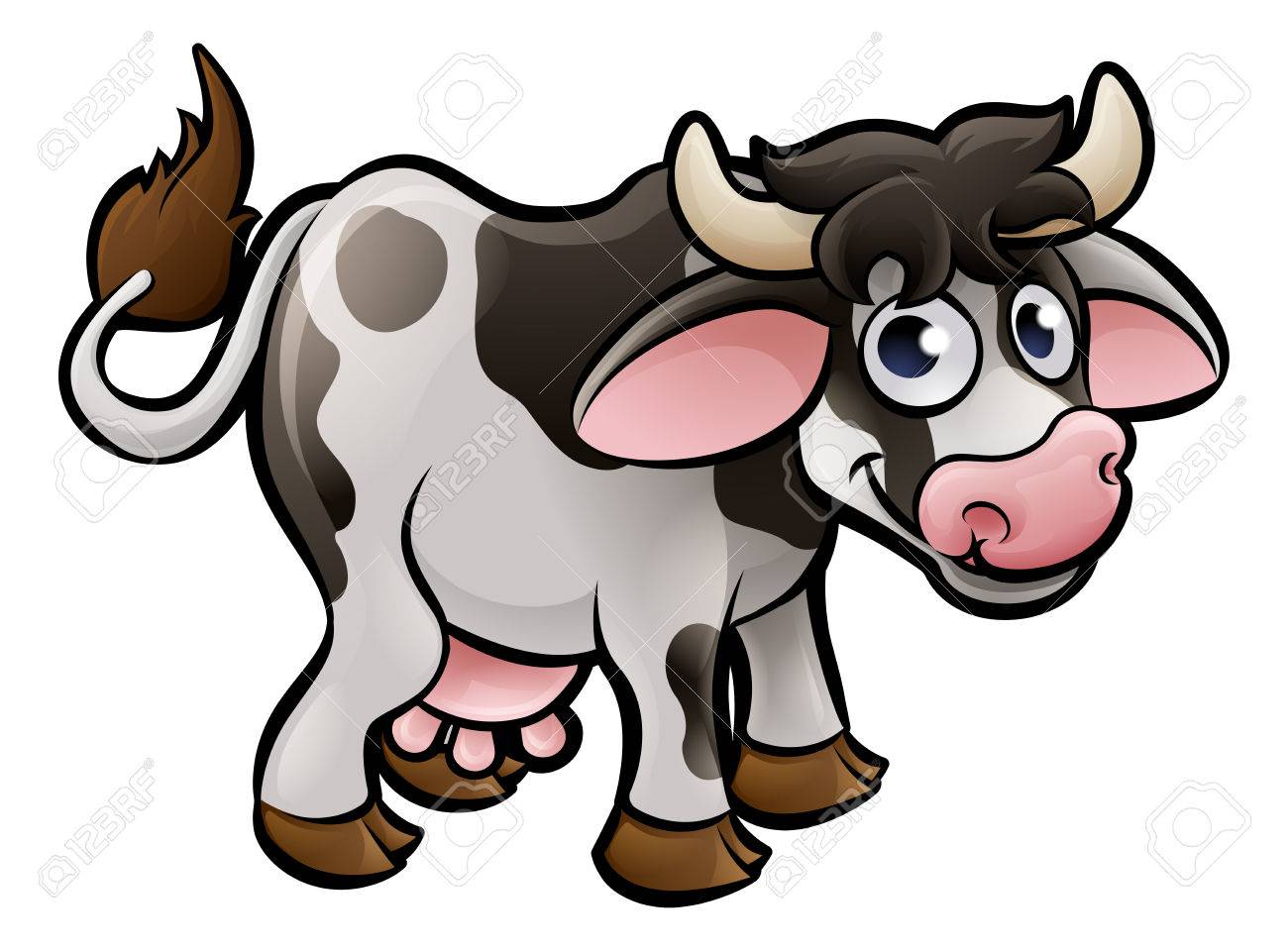 1300x960 A Cow Farm Animals Cartoon Character Royalty Free Cliparts