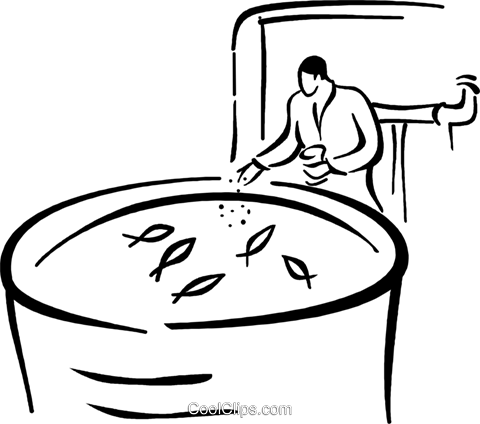 480x424 Fish Farm Royalty Free Vector Clip Art Illustration Vc026753