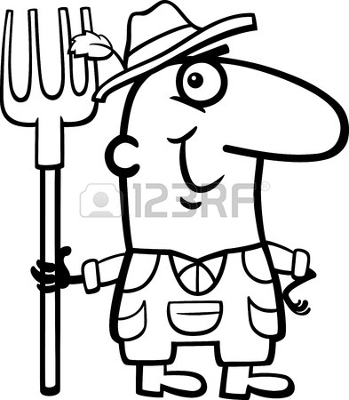 Farmer Clipart Black And White | Free download on ClipArtMag