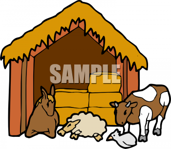 350x305 Royalty Free Manger Clip Art, Farm Buildings Clipart