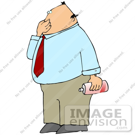 450x450 Grossed Out Businessman Carrying Can Ofir Freshener Into