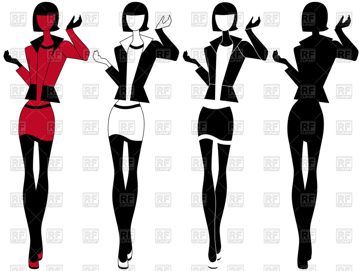 1200x900 Stylized Fashion Model Royalty Free Vector Clip Art Image