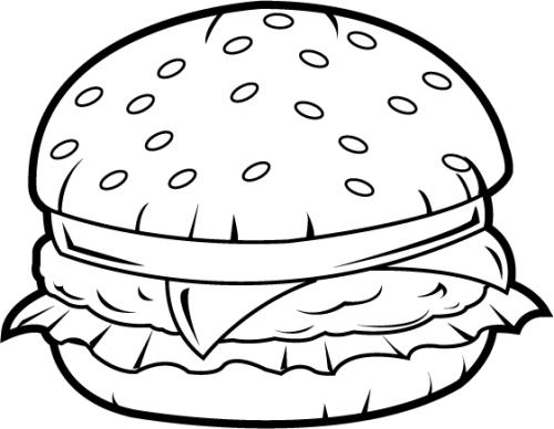 500x388 Pics Photos Fast Food Clipart Image Black And White