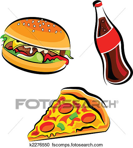 425x470 Clipart Of Fast Food K2276550