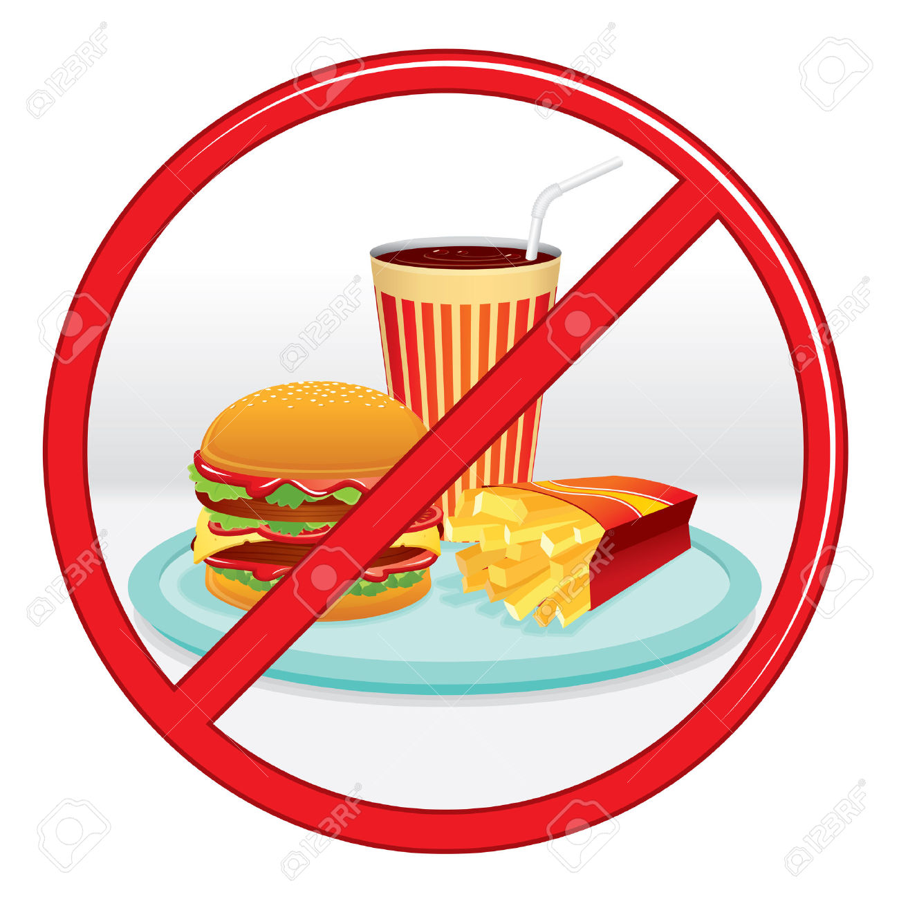 1300x1300 No Fast Food Clipart
