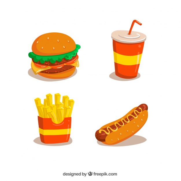 626x626 Fast Food Designs Collection Vector Free Download