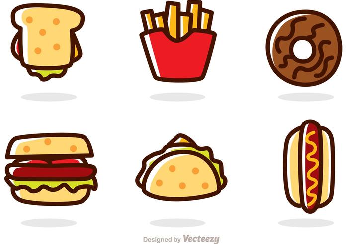 700x490 Cartoon Fast Food Vectors