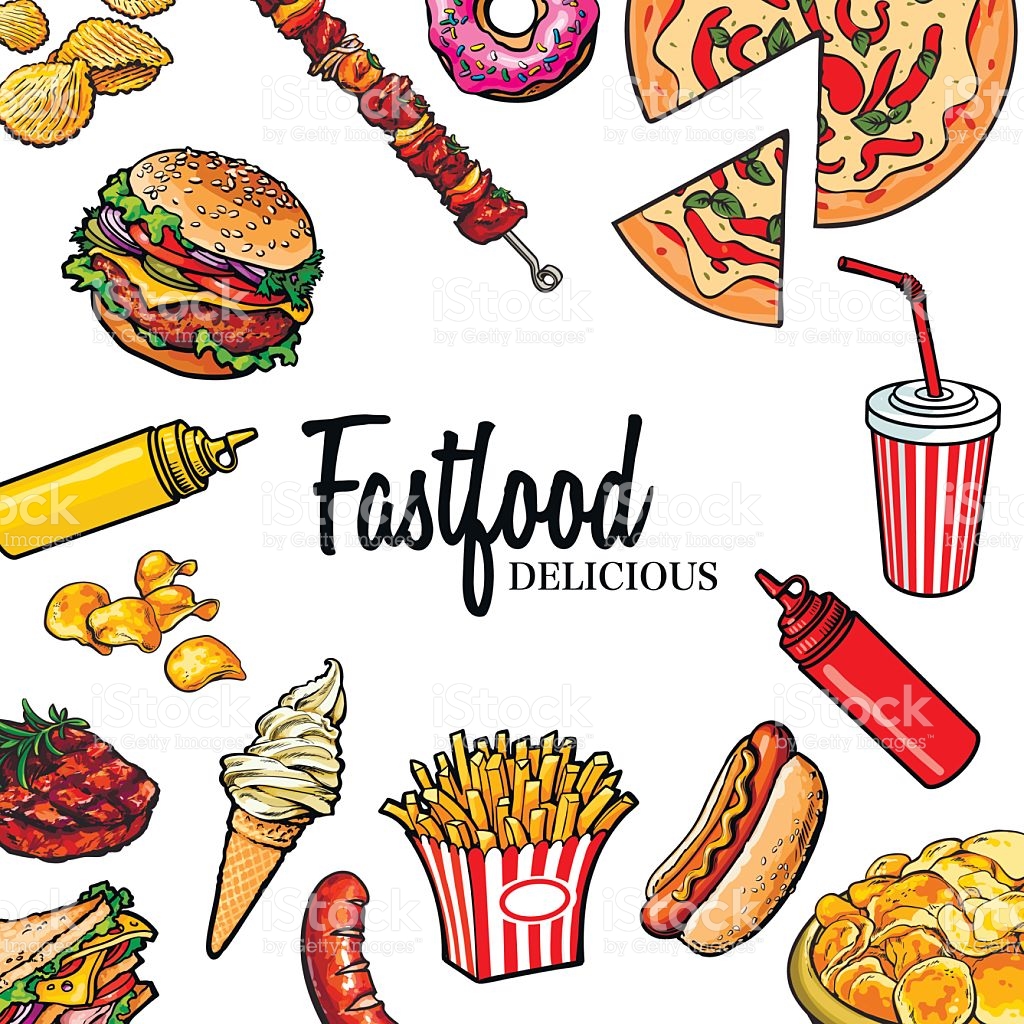 1024x1024 Drawn Food Fast Food