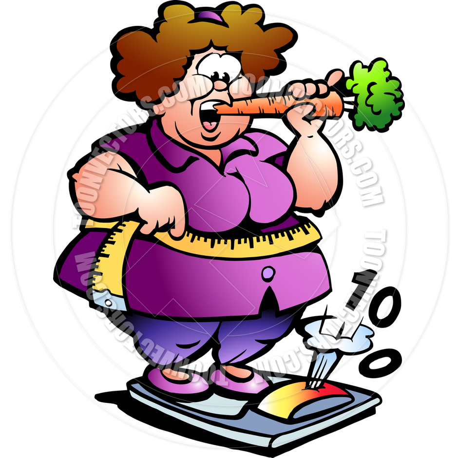 940x940 Cartoon Fat Lady On Scale By Poul Carlsen Toon Vectors Eps
