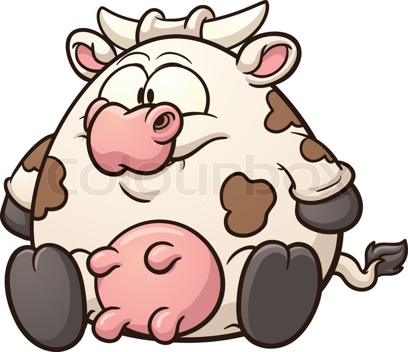 800x689 Fat Cow Clip Art. Vector Cartoon Illustration With Simple