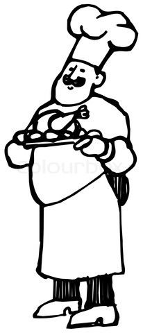 206x480 Cartoon Chef Basic Drawing Cartoon, Drawing