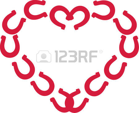 450x365 Hearts Clipart Horseshoe