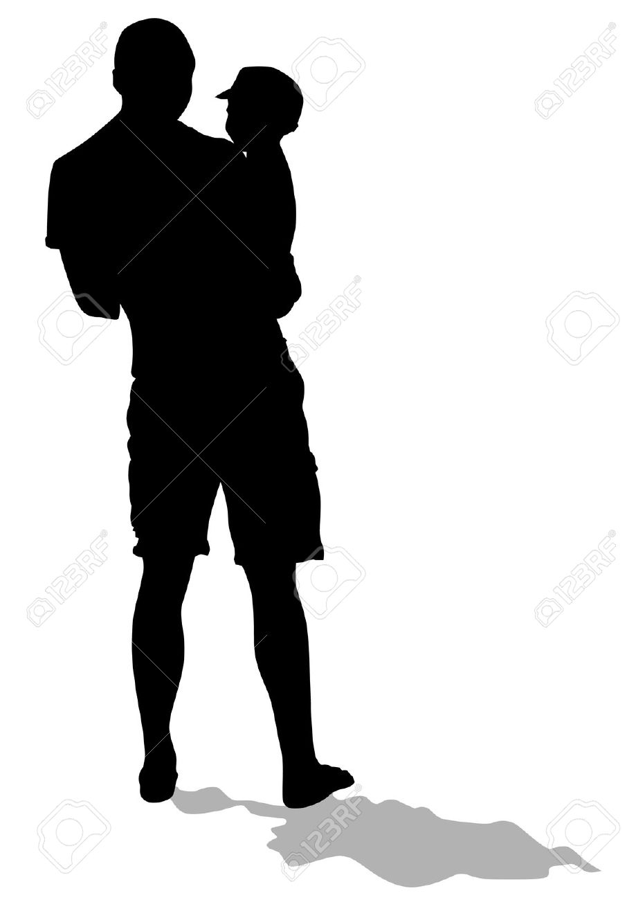 919x1300 Father Walking Out On His Child Clipart