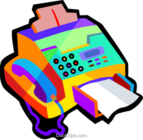 480x469 Fax Machine Royalty Free Vector Clip Art Illustration Vc018473