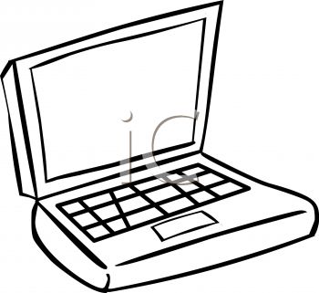 350x321 Picture Of A Laptop In A Vector Clip Art Illustration
