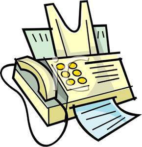 290x300 Yellow Fax Machine Clip Art Image