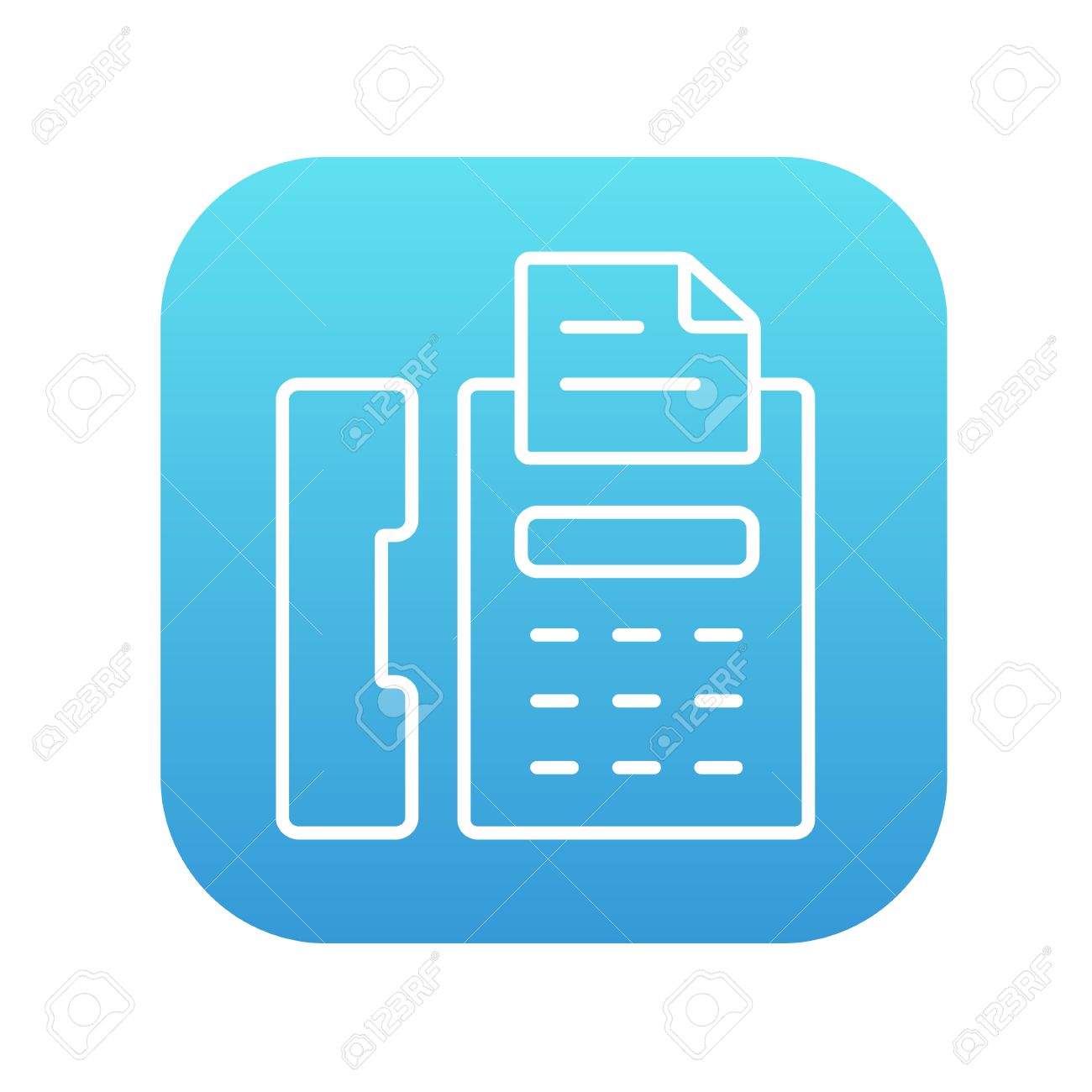 1300x1300 Fax Machine Line Icon For Web, Mobile And Infographics. Vector